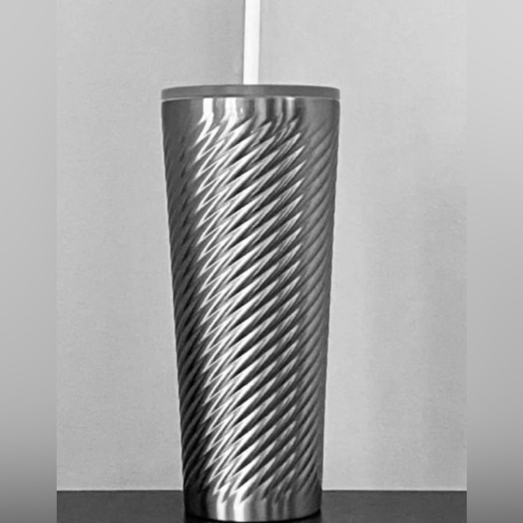 Starbucks Silver Swirl Cold Cup Stainless Steel Tumbler 24oz New Holiday 2022 - Picture 8 of 14